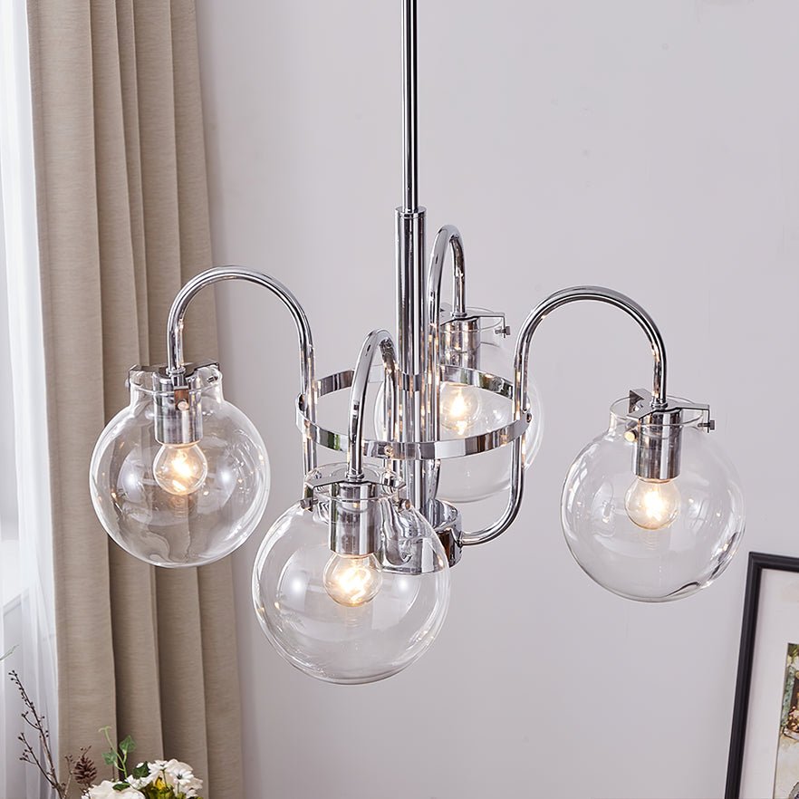 Elegant Hansford Chandelier with Adjustable Arms and Crystal Accents