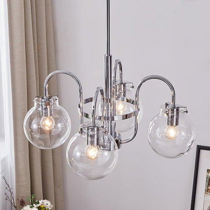 Elegant Hansford Chandelier with Adjustable Arms and Crystal Accents
