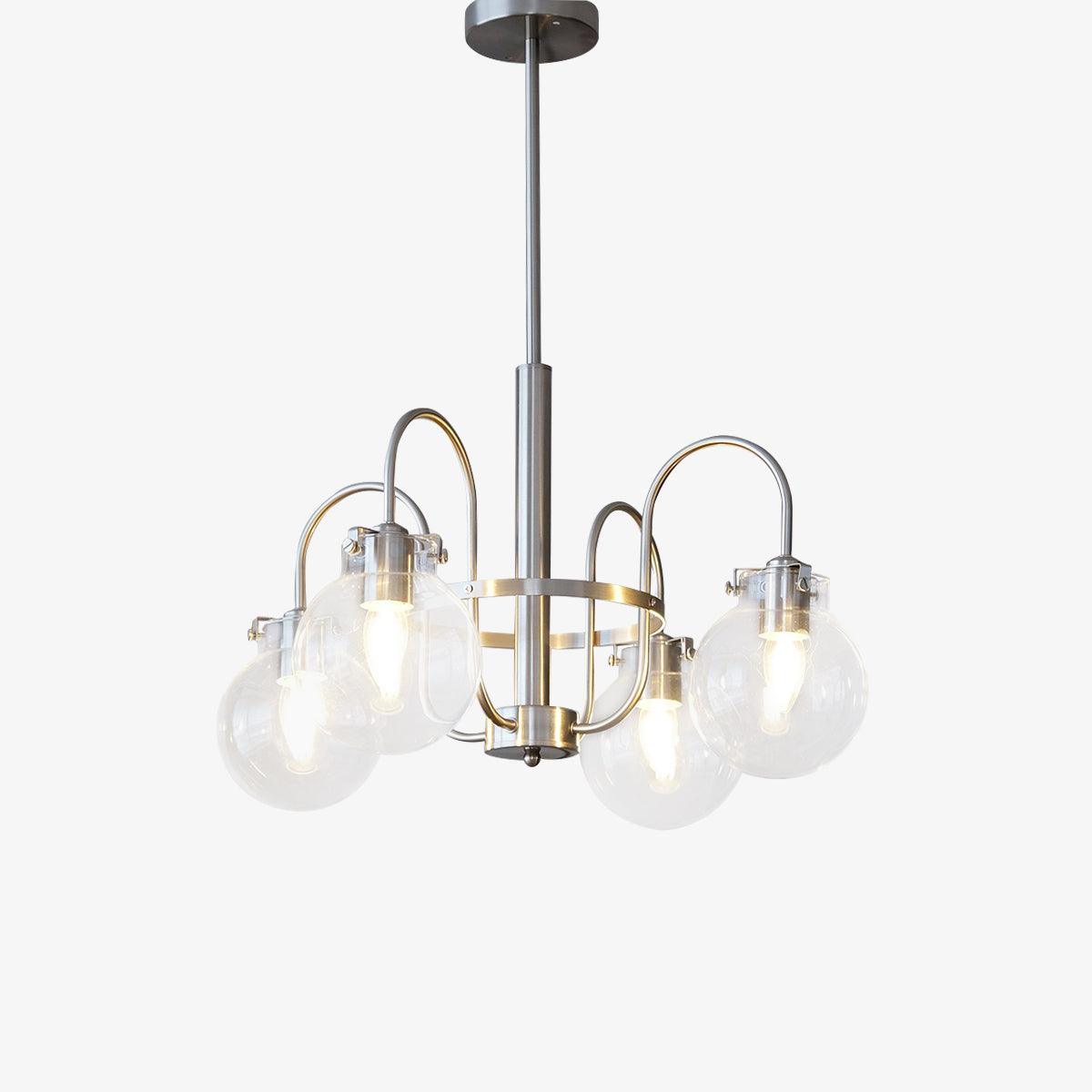 Elegant Hansford Chandelier with Adjustable Arms and Crystal Accents