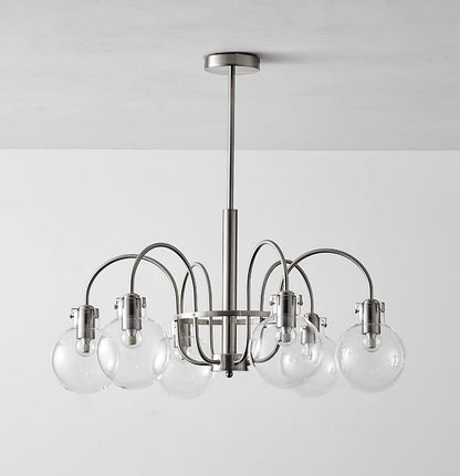 Elegant Hansford Chandelier with Adjustable Arms and Crystal Accents