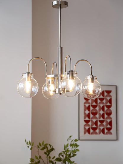 Elegant Hansford Chandelier with Adjustable Arms and Crystal Accents