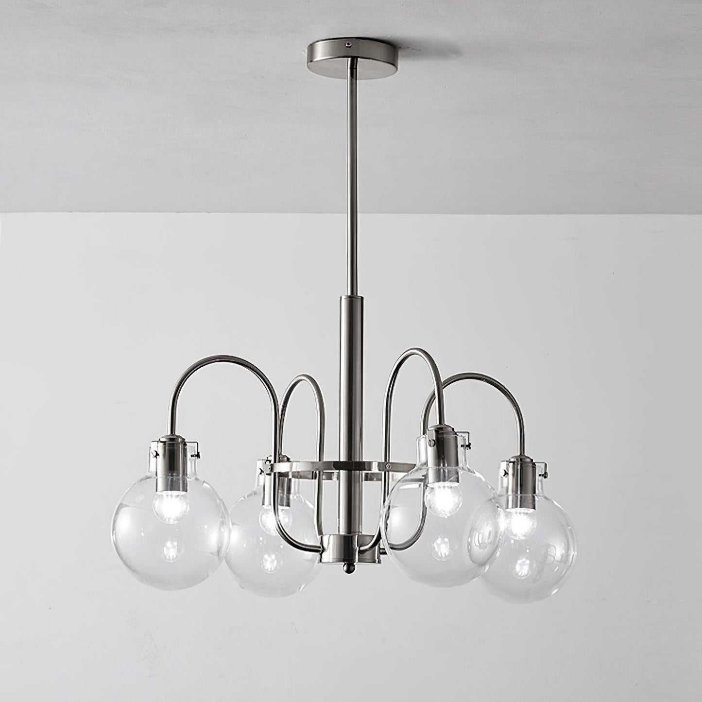 Elegant Hansford Chandelier with Adjustable Arms and Crystal Accents