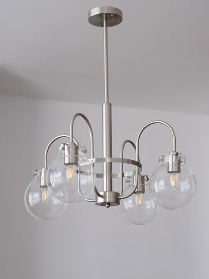 Elegant Hansford Chandelier with Adjustable Arms and Crystal Accents