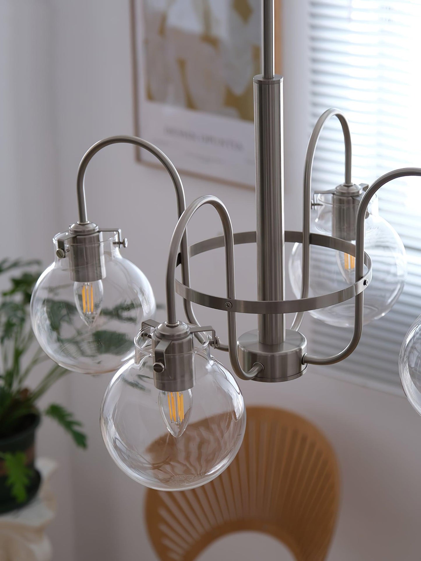 Elegant Hansford Chandelier with Adjustable Arms and Crystal Accents