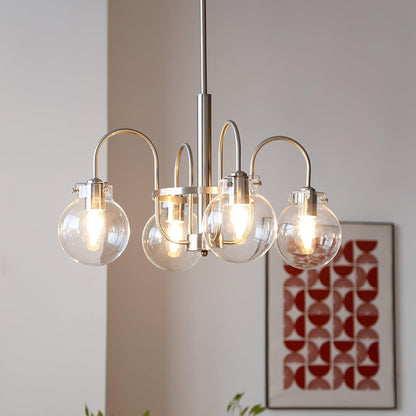 Elegant Hansford Chandelier with Adjustable Arms and Crystal Accents