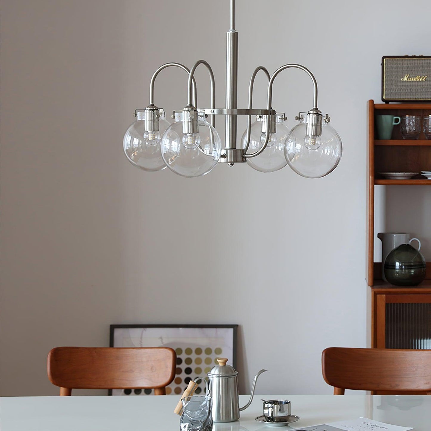 Elegant Hansford Chandelier with Adjustable Arms and Crystal Accents