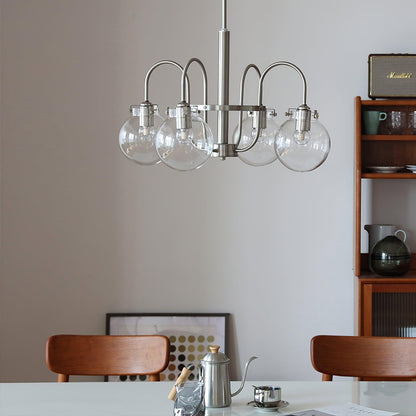 Elegant Hansford Chandelier with Adjustable Arms and Crystal Accents