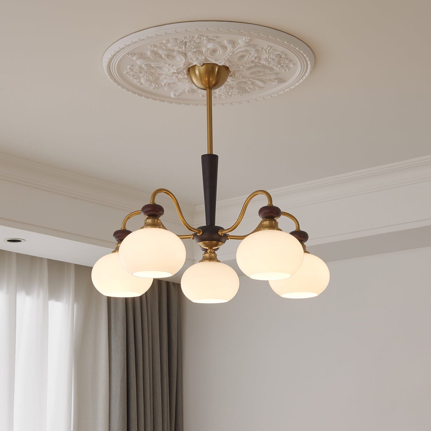 Harmonia Sphere Chandelier - Elegant Design with Adjustable Height & L