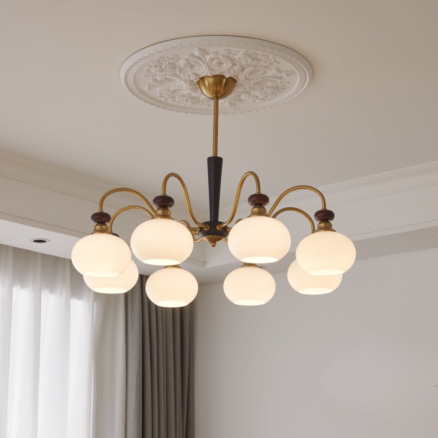 Harmonia Sphere Chandelier - Elegant Design with Adjustable Height & L