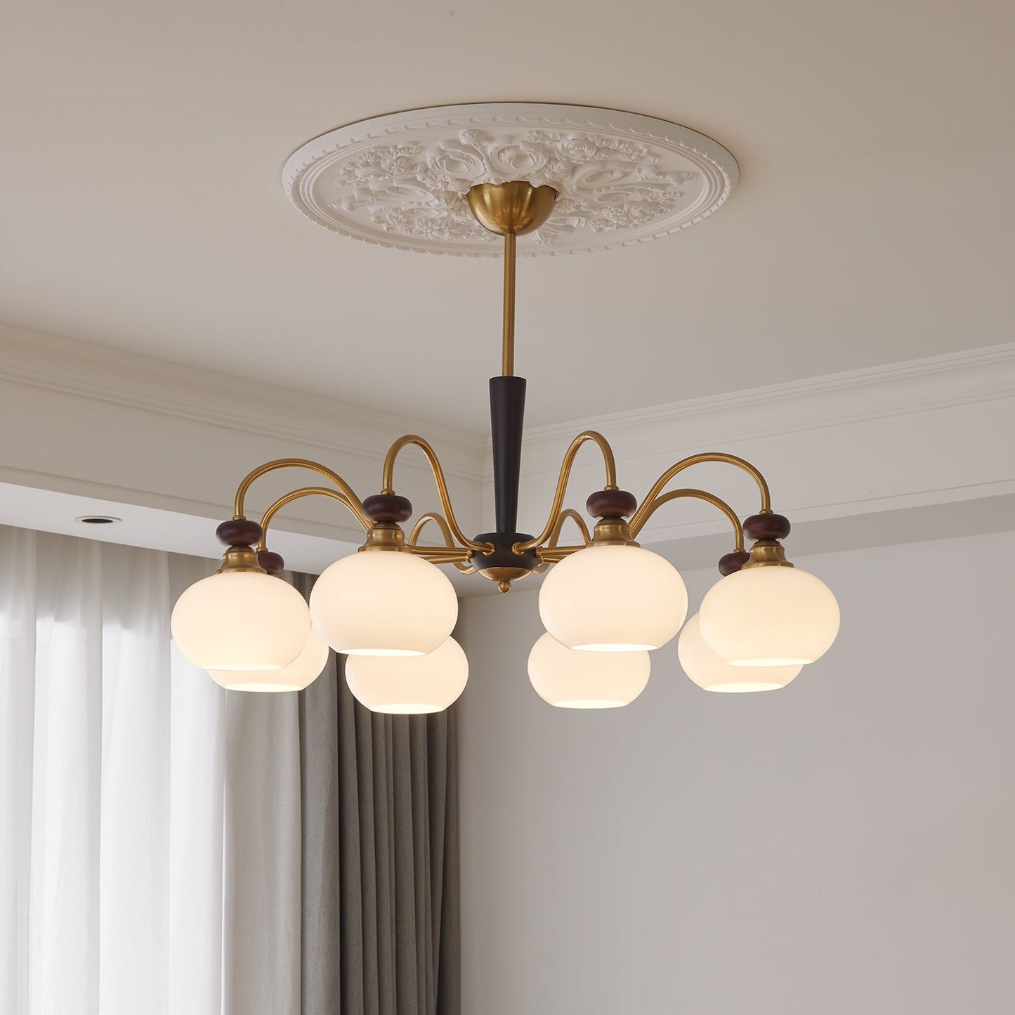 Harmonia Sphere Chandelier - Elegant Design with Adjustable Height & L