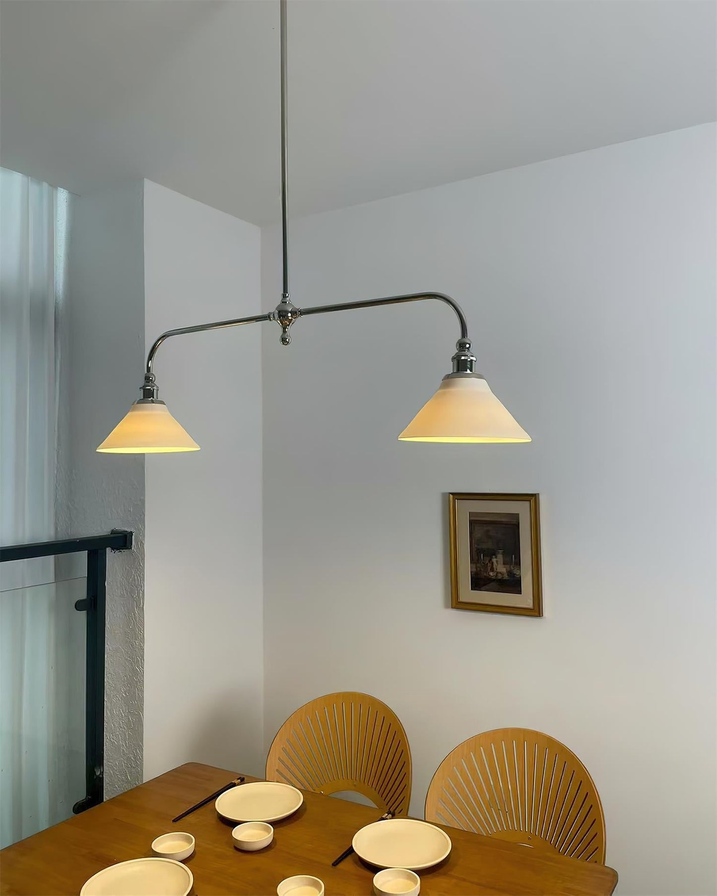 Elegant Heirloom Chandelier - Crystal Accents & Adjustable Height