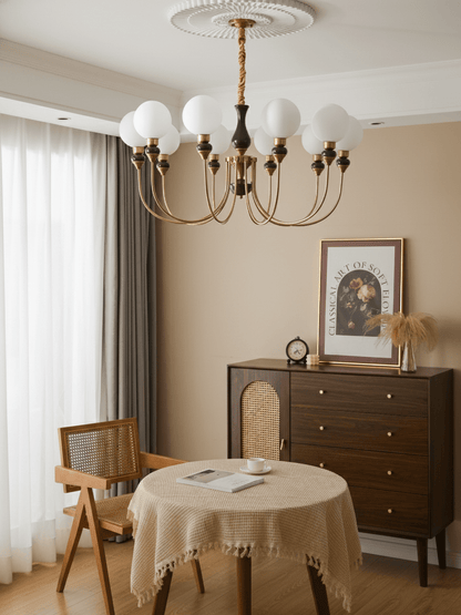 Helena Curve Chandelier - Elegant Design with Adjustable Height & LED