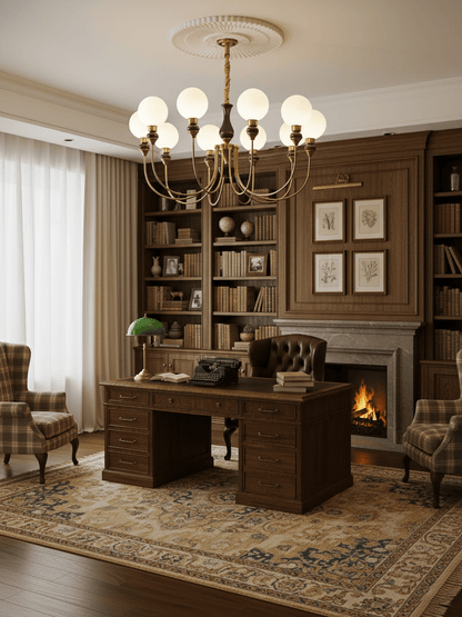 Helena Curve Chandelier - Elegant Design with Adjustable Height & LED
