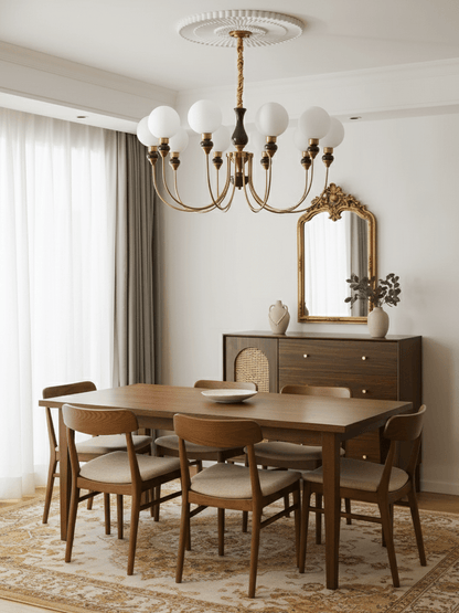Helena Curve Chandelier - Elegant Design with Adjustable Height & LED