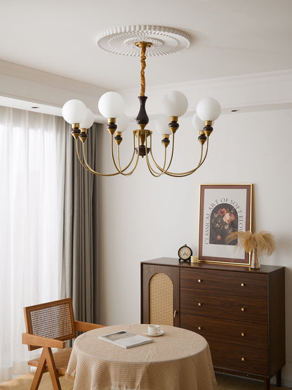 Helena Curve Chandelier - Elegant Design with Adjustable Height & LED
