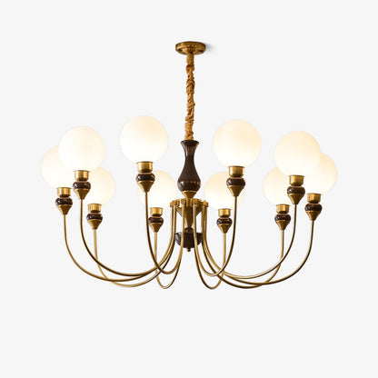 Helena Curve Chandelier - Elegant Design with Adjustable Height & LED