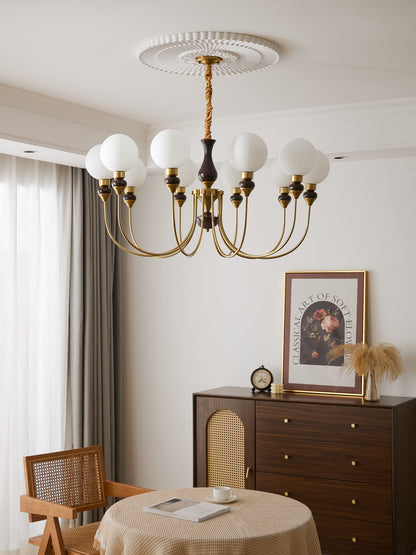 Helena Curve Chandelier - Elegant Design with Adjustable Height & LED