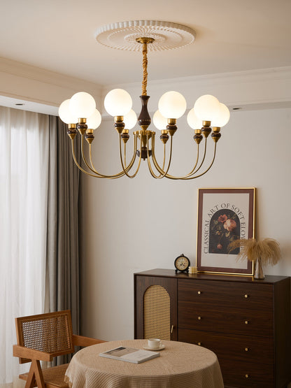 Helena Curve Chandelier - Elegant Design with Adjustable Height & LED