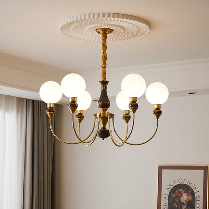 Helena Curve Chandelier - Elegant Design with Adjustable Height & LED