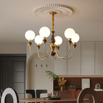 Helena Curve Chandelier - Elegant Design with Adjustable Height & LED
