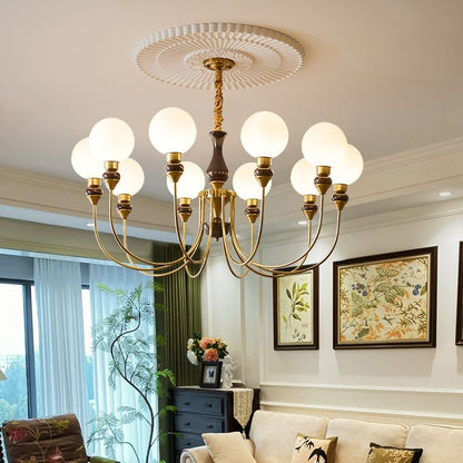 Helena Curve Chandelier - Elegant Design with Adjustable Height & LED