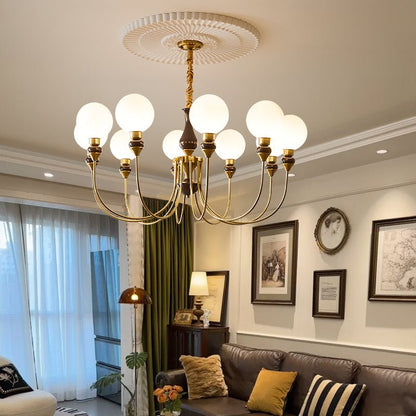 Helena Curve Chandelier - Elegant Design with Adjustable Height & LED