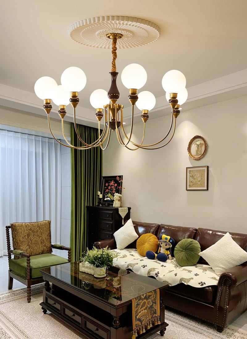 Helena Curve Chandelier - Elegant Design with Adjustable Height & LED