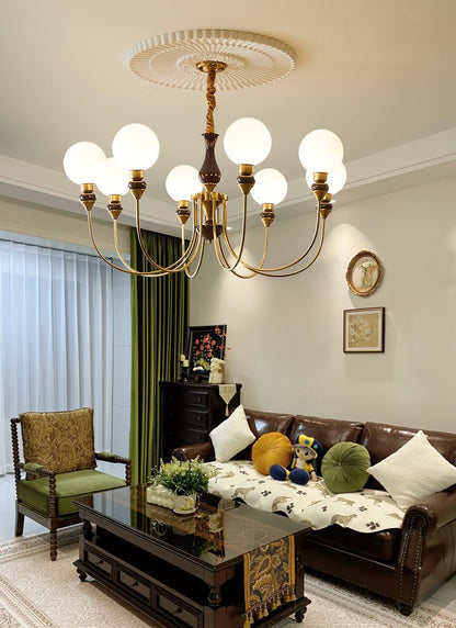 Helena Curve Chandelier - Elegant Design with Adjustable Height & LED