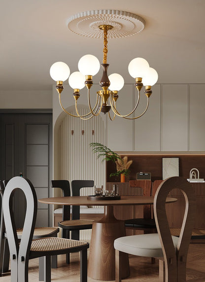 Helena Curve Chandelier - Elegant Design with Adjustable Height & LED