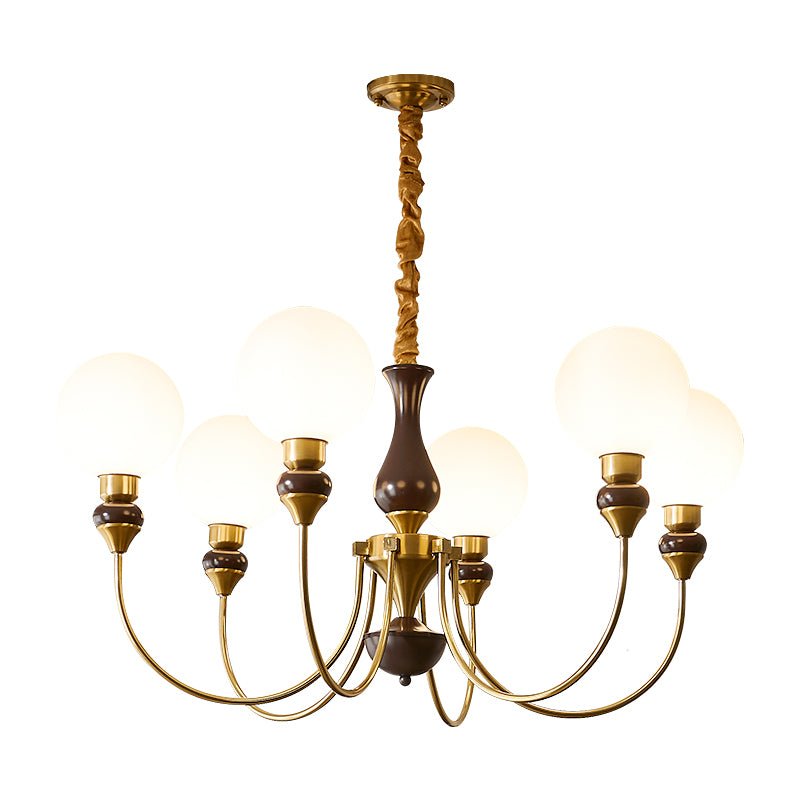 Helena Curve Chandelier - Elegant Design with Adjustable Height & LED