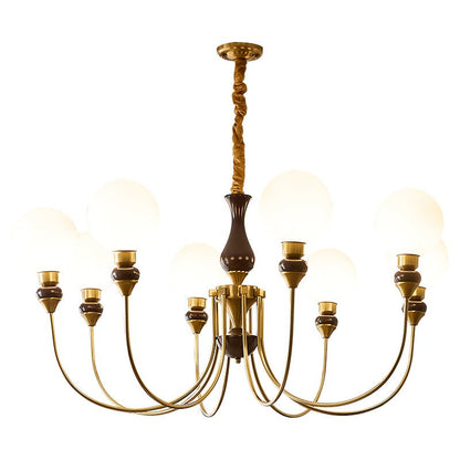 Helena Curve Chandelier - Elegant Design with Adjustable Height & LED