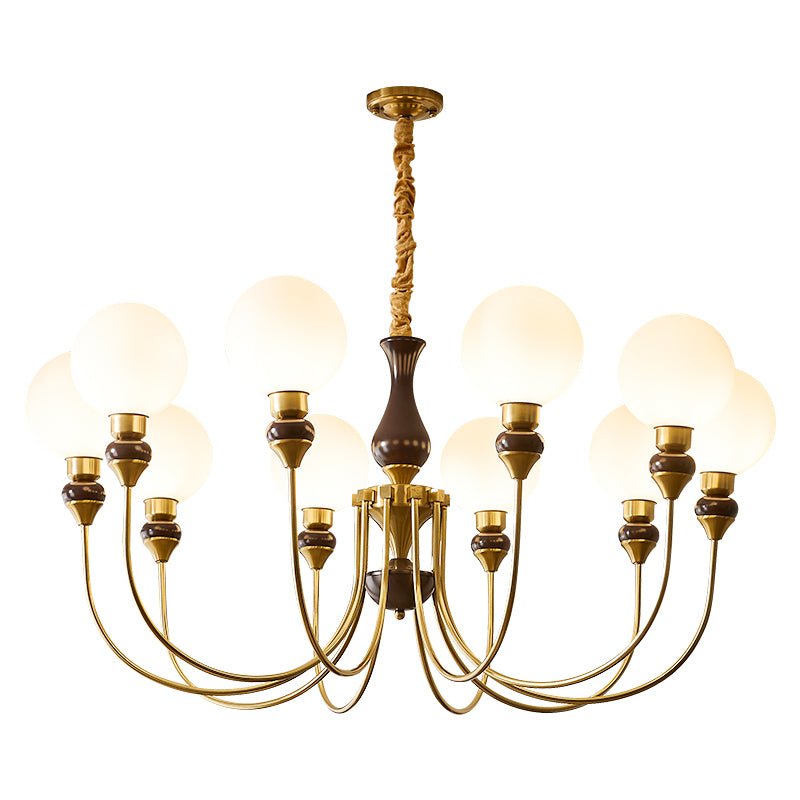 Helena Curve Chandelier - Elegant Design with Adjustable Height & LED