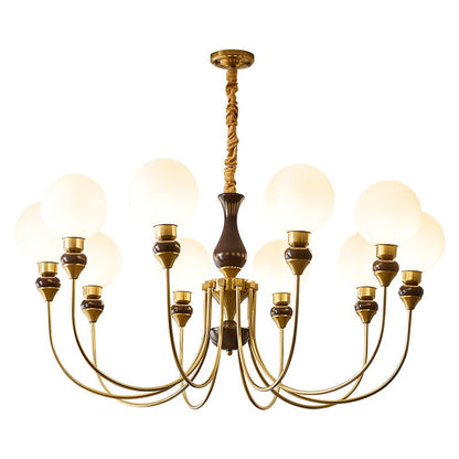 Helena Curve Chandelier - Elegant Design with Adjustable Height & LED