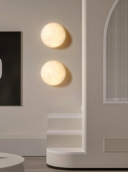 3D Moon Wall Lamp - Adjustable Brightness & Remote Control