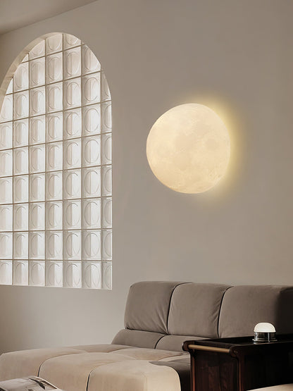 3D Moon Wall Lamp - Adjustable Brightness & Remote Control