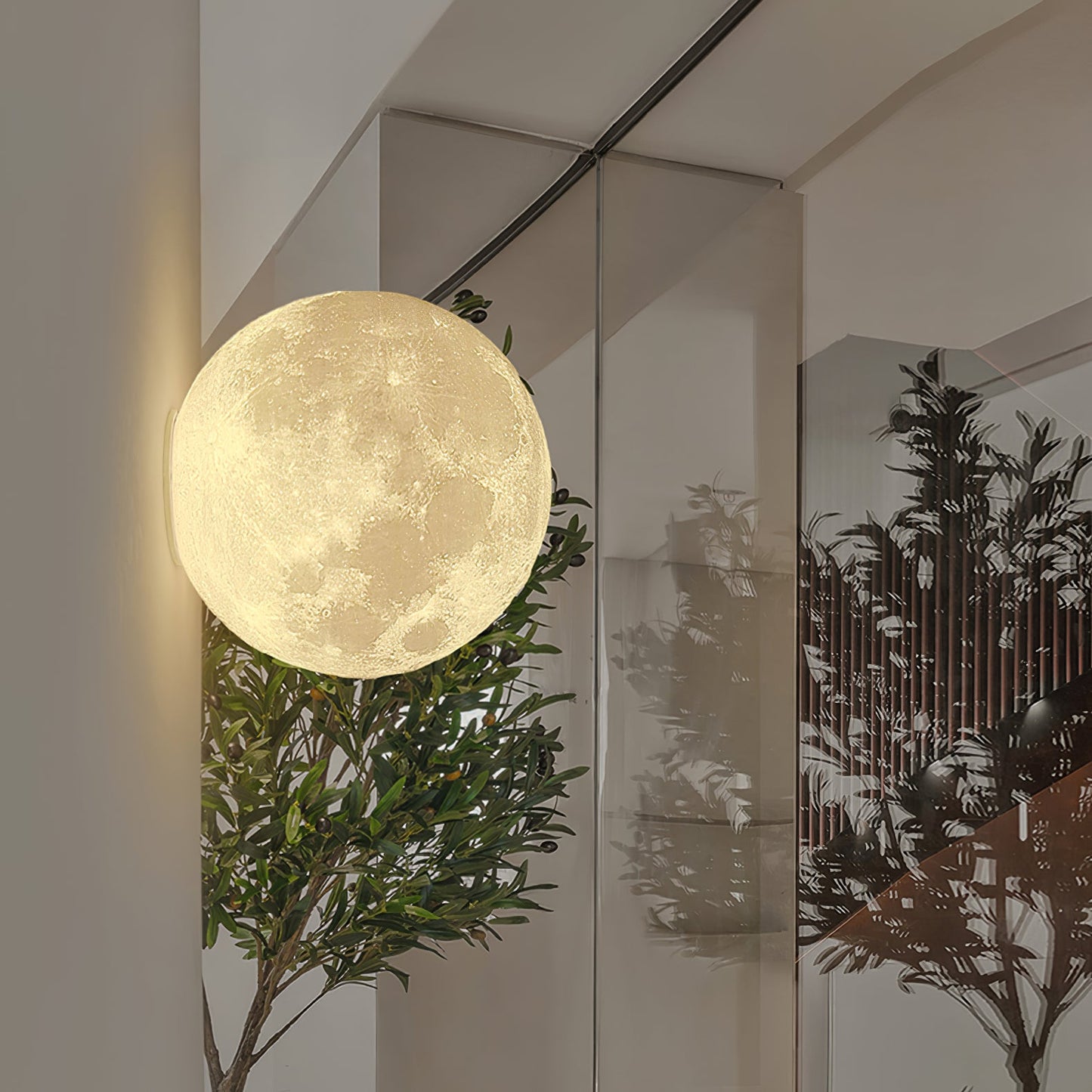 3D Moon Wall Lamp - Adjustable Brightness & Remote Control