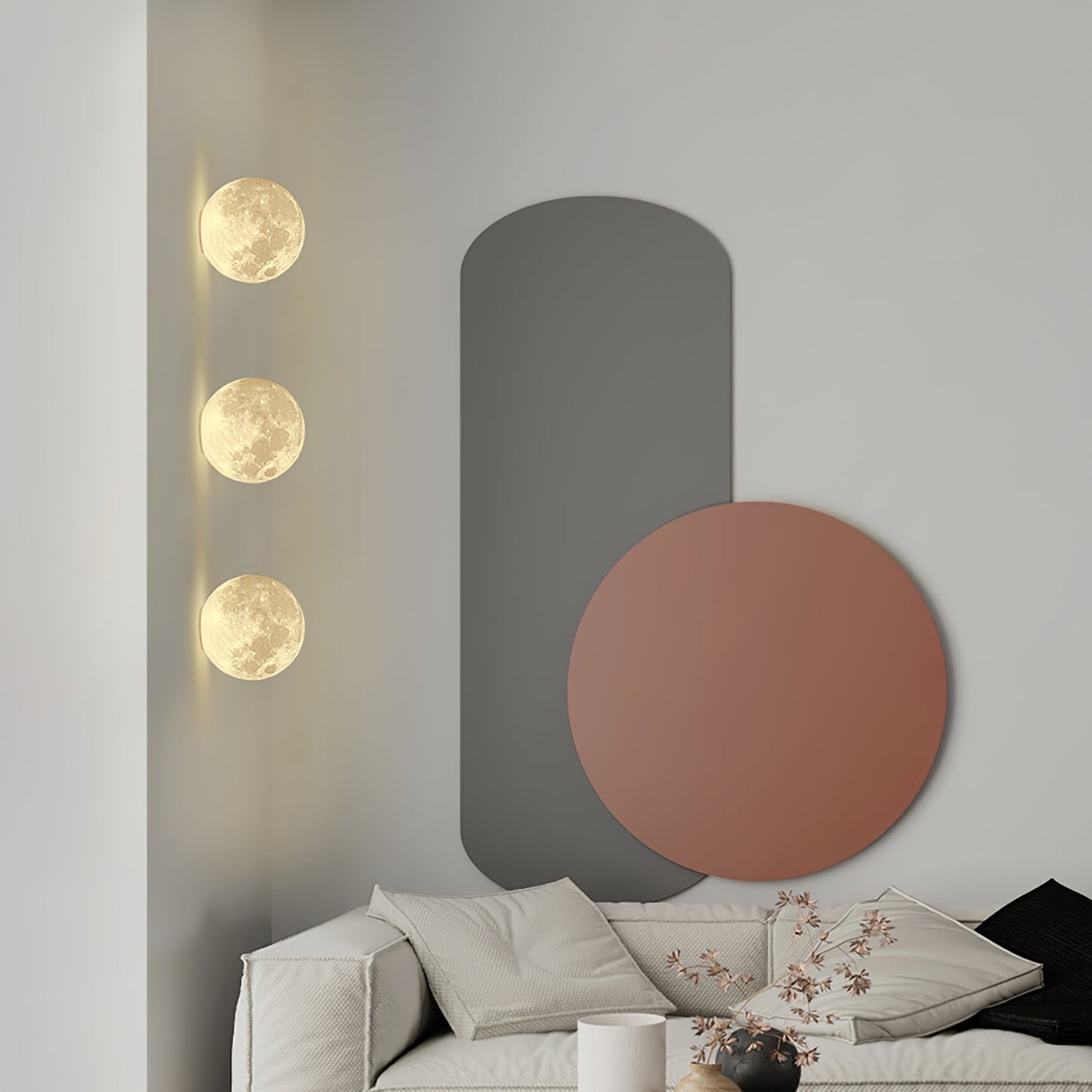 3D Moon Wall Lamp - Adjustable Brightness & Remote Control