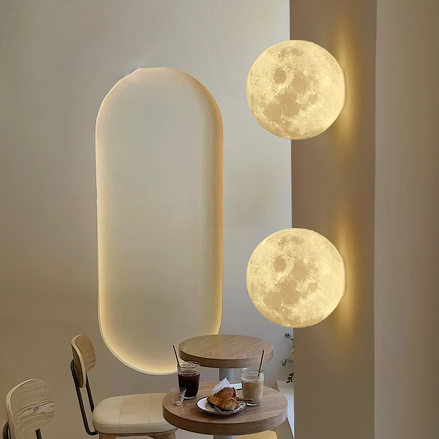 3D Moon Wall Lamp - Adjustable Brightness & Remote Control
