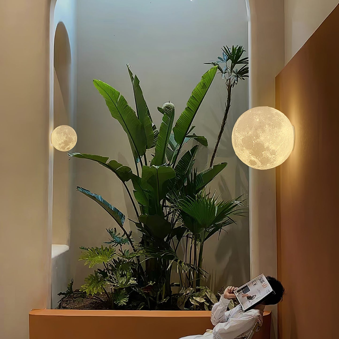 3D Moon Wall Lamp - Adjustable Brightness & Remote Control