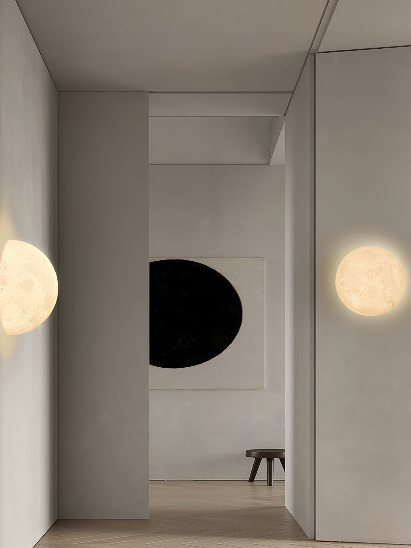 3D Moon Wall Lamp - Adjustable Brightness & Remote Control