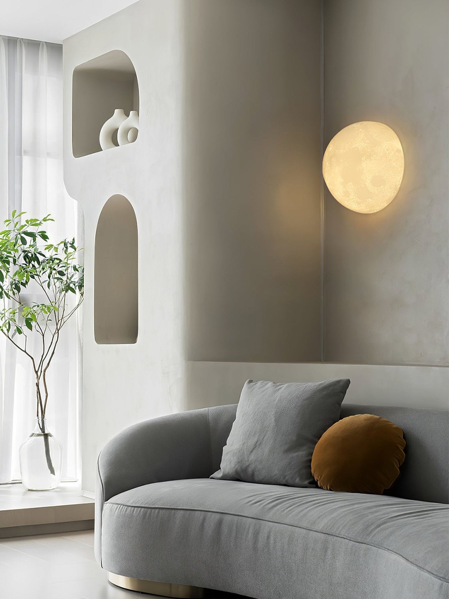 3D Moon Wall Lamp - Adjustable Brightness & Remote Control