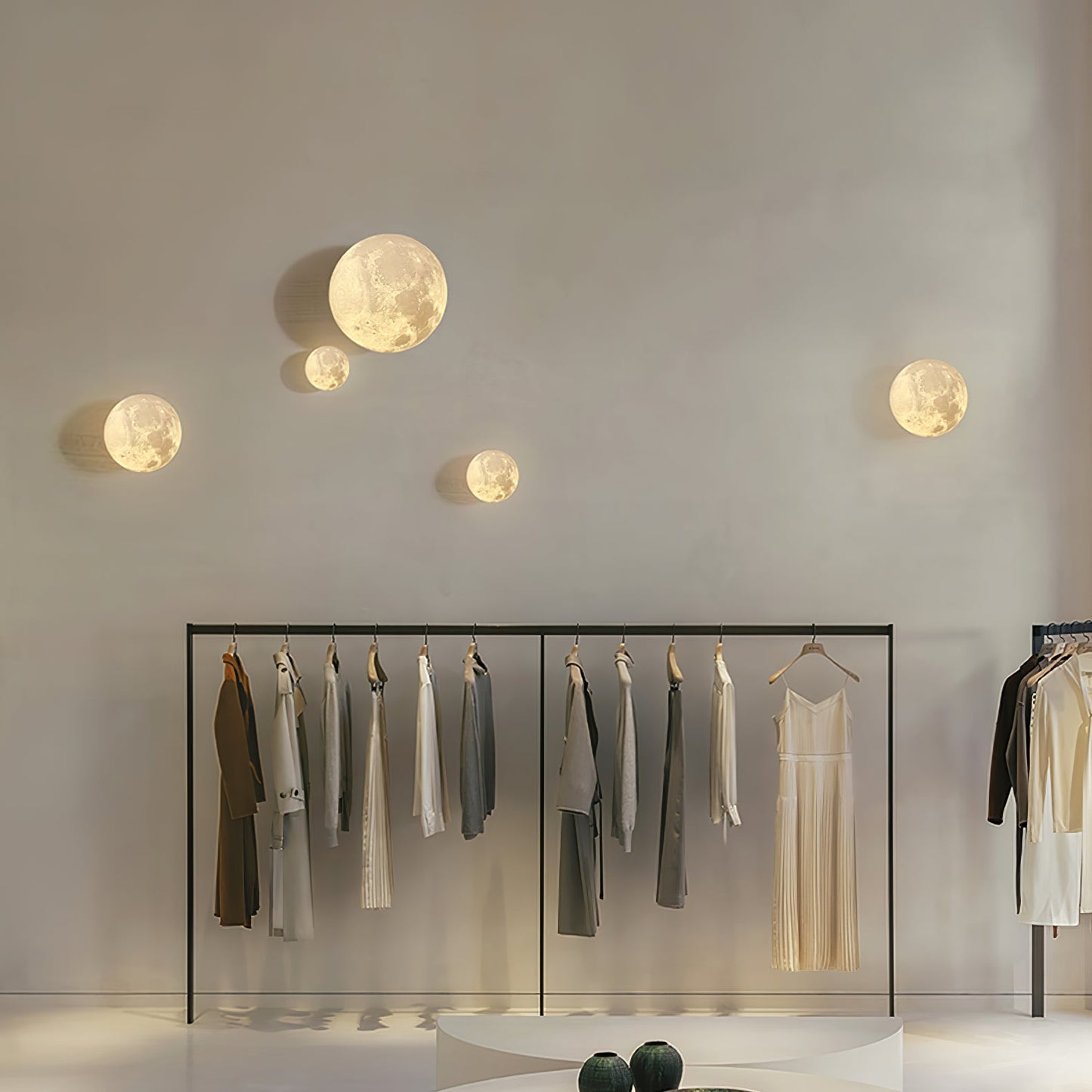 3D Moon Wall Lamp - Adjustable Brightness & Remote Control