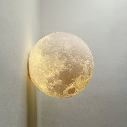 3D Moon Wall Lamp - Adjustable Brightness & Remote Control