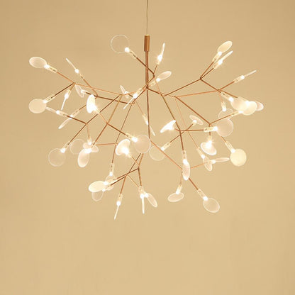 Rose Gold Firefly LED Chandelier - Dimmable, Energy-Efficient Lighting