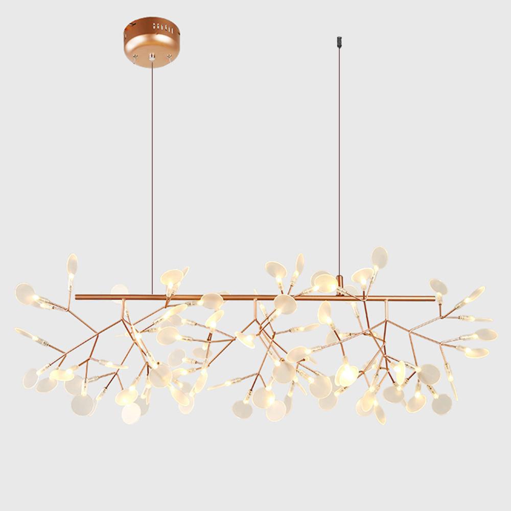 Rose Gold Firefly LED Chandelier - Dimmable, Energy-Efficient Lighting
