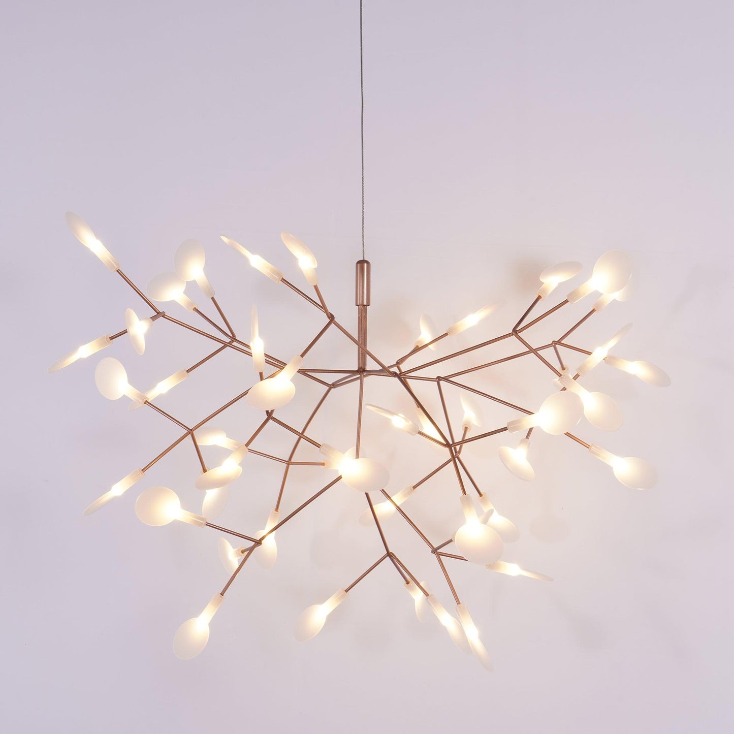 Rose Gold Firefly LED Chandelier - Dimmable, Energy-Efficient Lighting