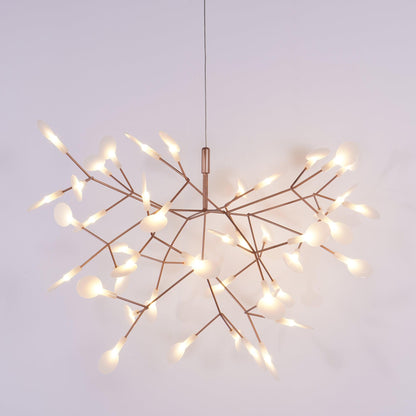 Rose Gold Firefly LED Chandelier - Dimmable, Energy-Efficient Lighting