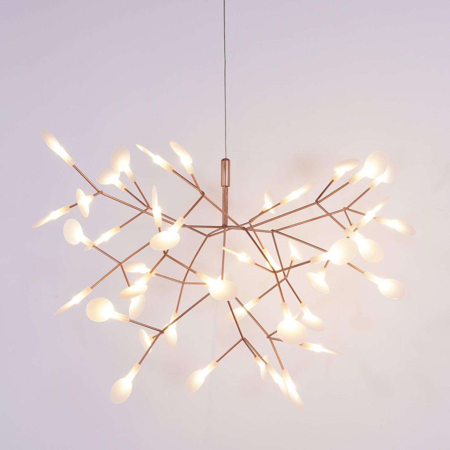 Rose Gold Firefly LED Chandelier - Dimmable, Energy-Efficient Lighting