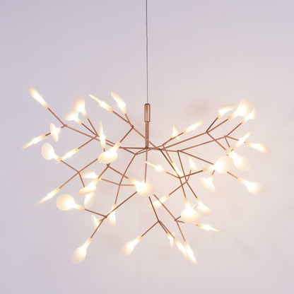 Rose Gold Firefly LED Chandelier - Dimmable, Energy-Efficient Lighting