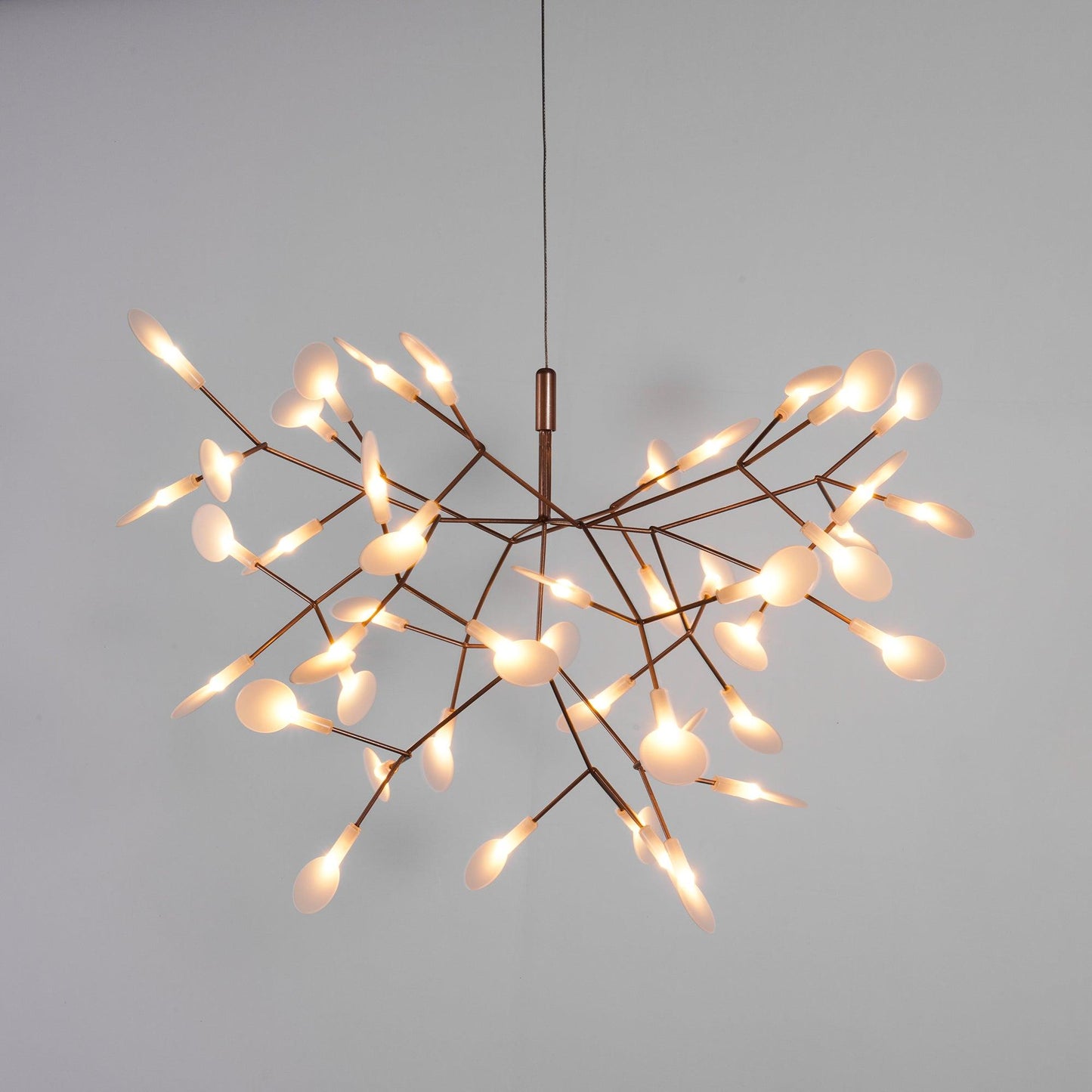 Rose Gold Firefly LED Chandelier - Dimmable, Energy-Efficient Lighting